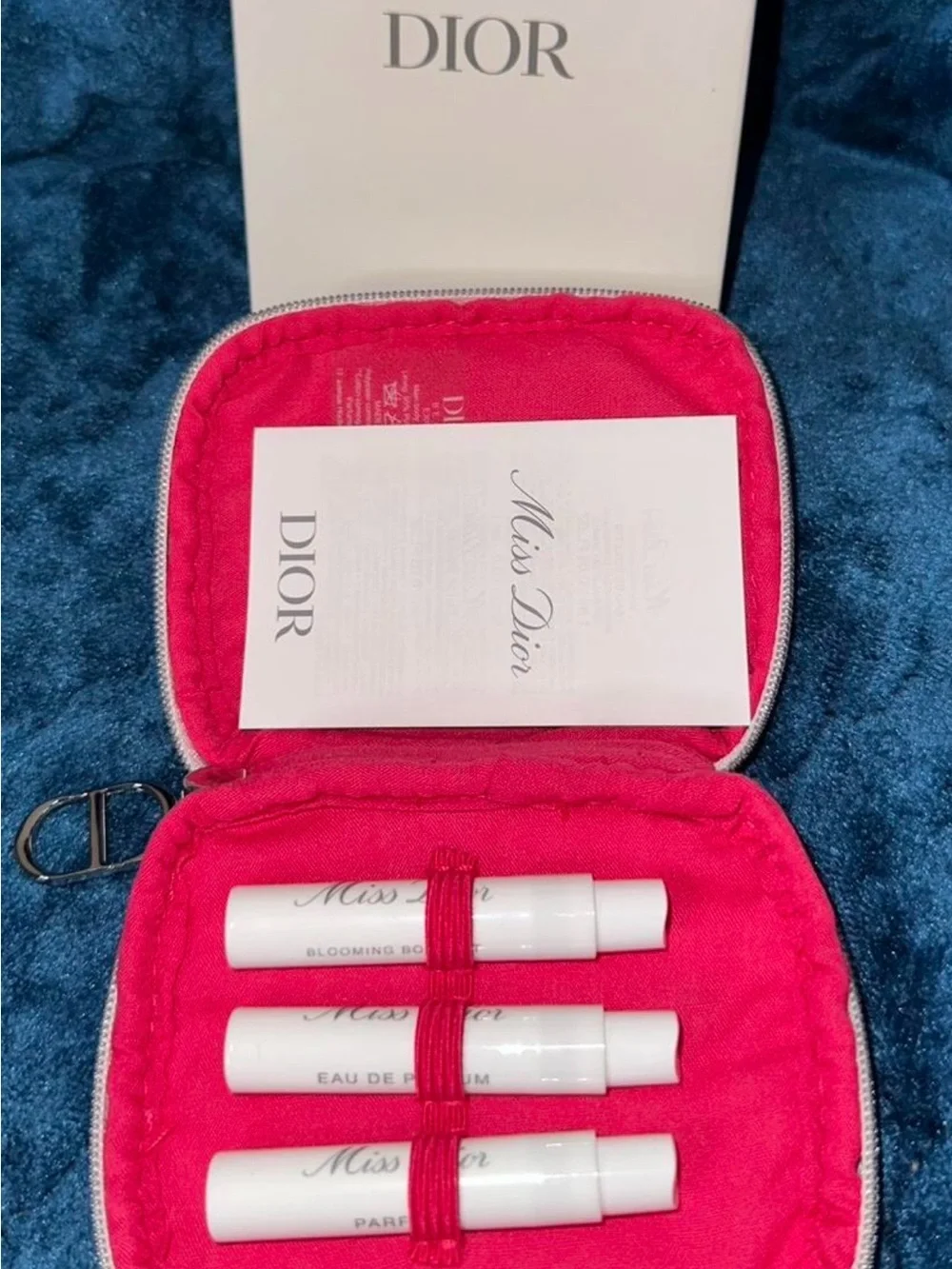 Dior Mini Lip & Gloss Trio in Bright Hot Pink Case